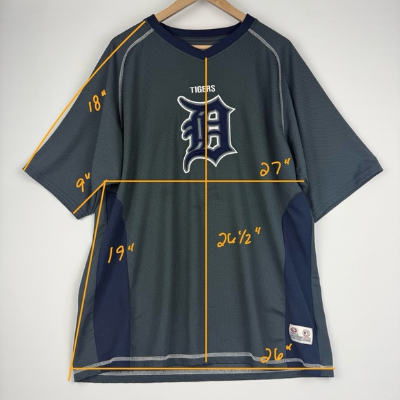 Detroit Tigers Men’s XL True Fan Jersey Tee – Oversized Fit, Game Day Mesh - Picture 9 of 10